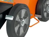 WHEELS WITH MUD SCRAPERS